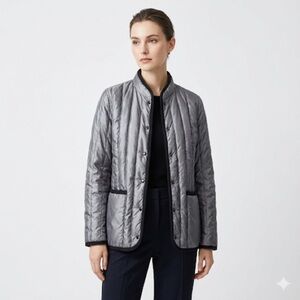 Sharpee Vintage Quilted Down Jacket Utility Snap Front